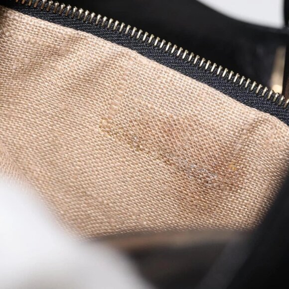 FENDI Shoulder Bag Nylon Black Gold Auth 148347 - Picture 11 of 16